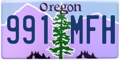 OR license plate 991MFH