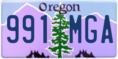 OR license plate 991MGA