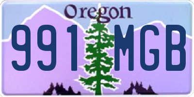 OR license plate 991MGB