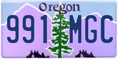 OR license plate 991MGC