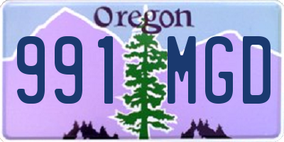 OR license plate 991MGD