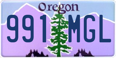 OR license plate 991MGL