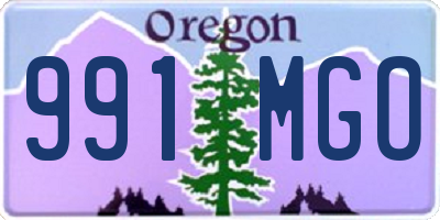 OR license plate 991MGO