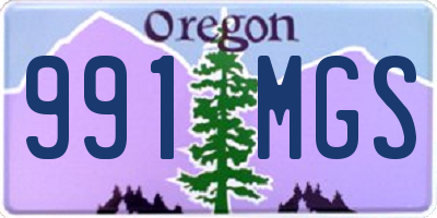 OR license plate 991MGS