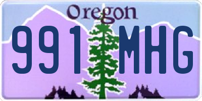 OR license plate 991MHG