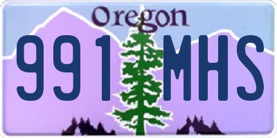 OR license plate 991MHS