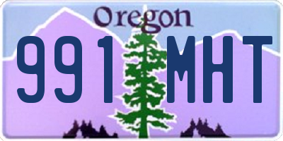 OR license plate 991MHT