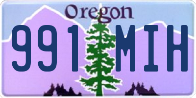 OR license plate 991MIH