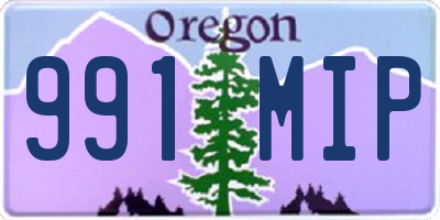 OR license plate 991MIP