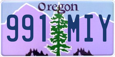 OR license plate 991MIY