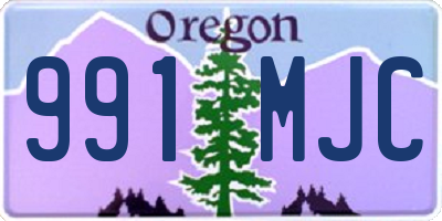 OR license plate 991MJC