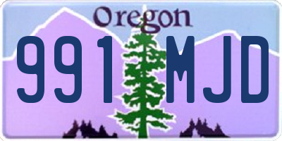 OR license plate 991MJD