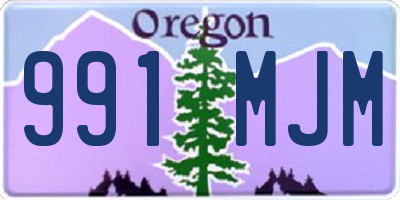 OR license plate 991MJM