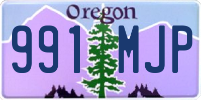 OR license plate 991MJP