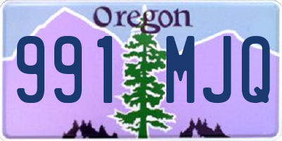 OR license plate 991MJQ