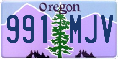 OR license plate 991MJV