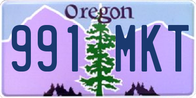 OR license plate 991MKT