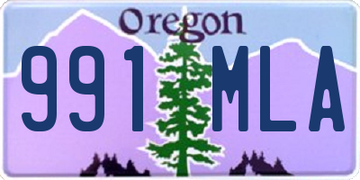 OR license plate 991MLA