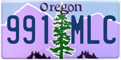 OR license plate 991MLC