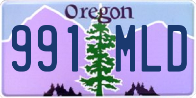 OR license plate 991MLD