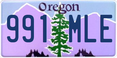 OR license plate 991MLE