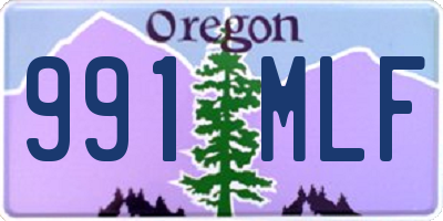 OR license plate 991MLF