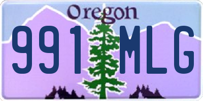 OR license plate 991MLG