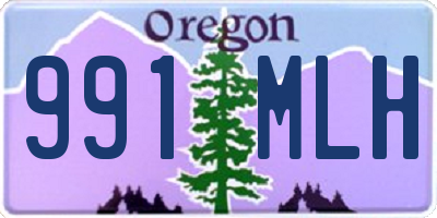 OR license plate 991MLH