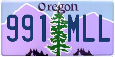 OR license plate 991MLL