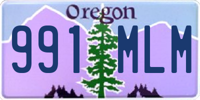 OR license plate 991MLM