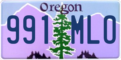 OR license plate 991MLO