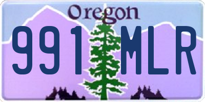 OR license plate 991MLR