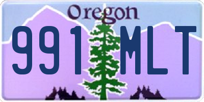 OR license plate 991MLT