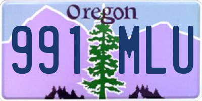 OR license plate 991MLU