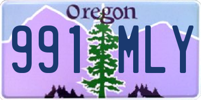 OR license plate 991MLY