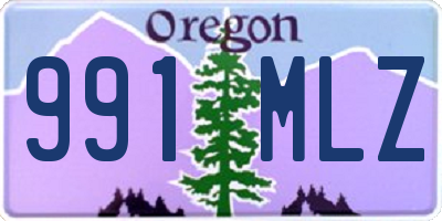 OR license plate 991MLZ