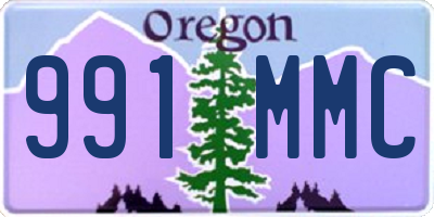 OR license plate 991MMC