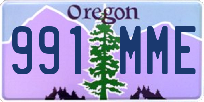 OR license plate 991MME