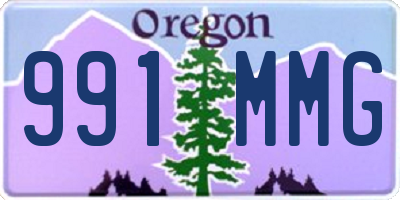 OR license plate 991MMG