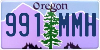 OR license plate 991MMH