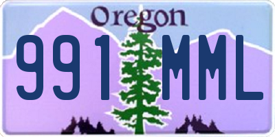 OR license plate 991MML