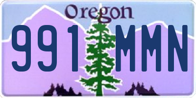 OR license plate 991MMN