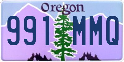 OR license plate 991MMQ