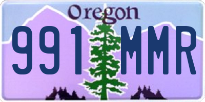 OR license plate 991MMR