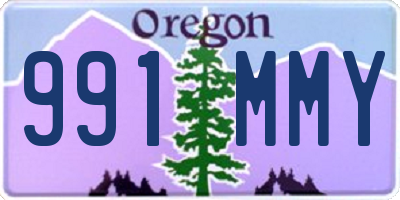 OR license plate 991MMY