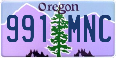 OR license plate 991MNC