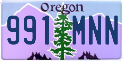 OR license plate 991MNN