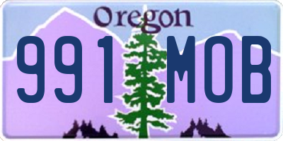 OR license plate 991MOB