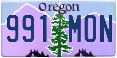 OR license plate 991MON