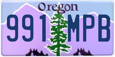 OR license plate 991MPB